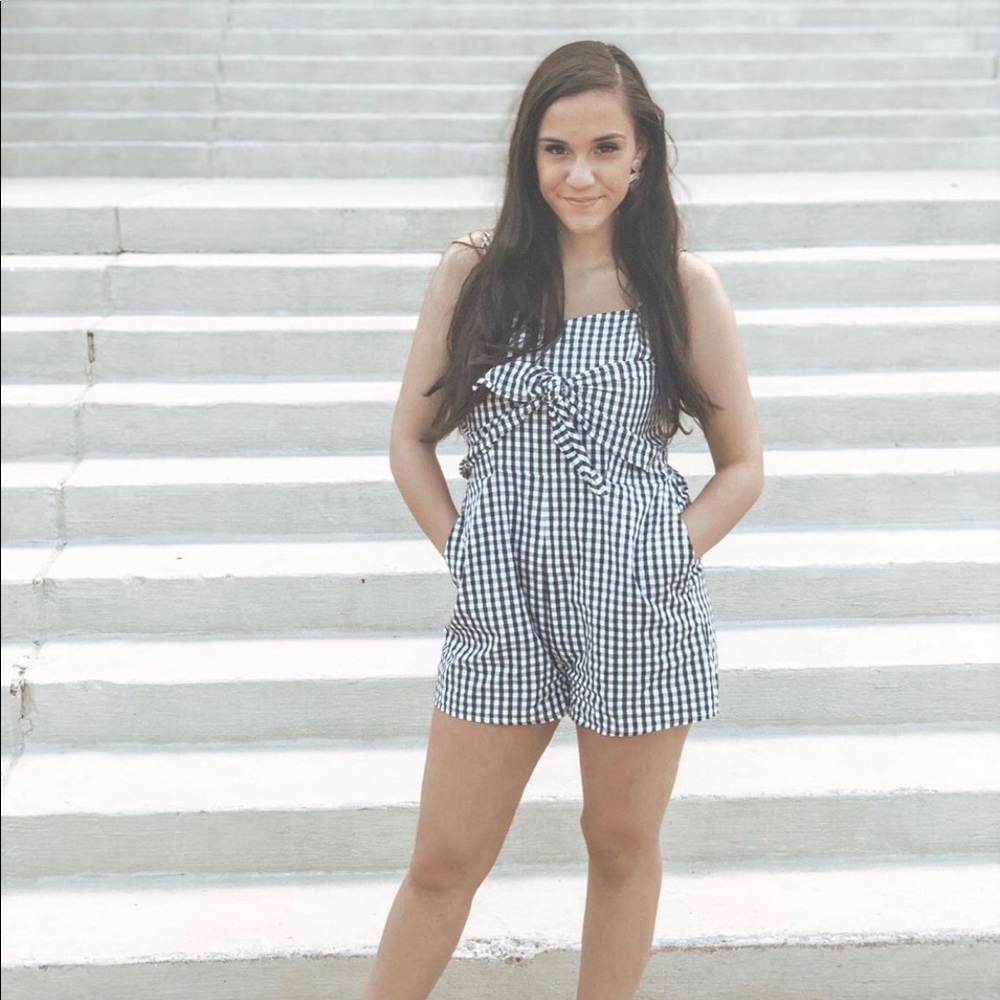 Gingham Romper